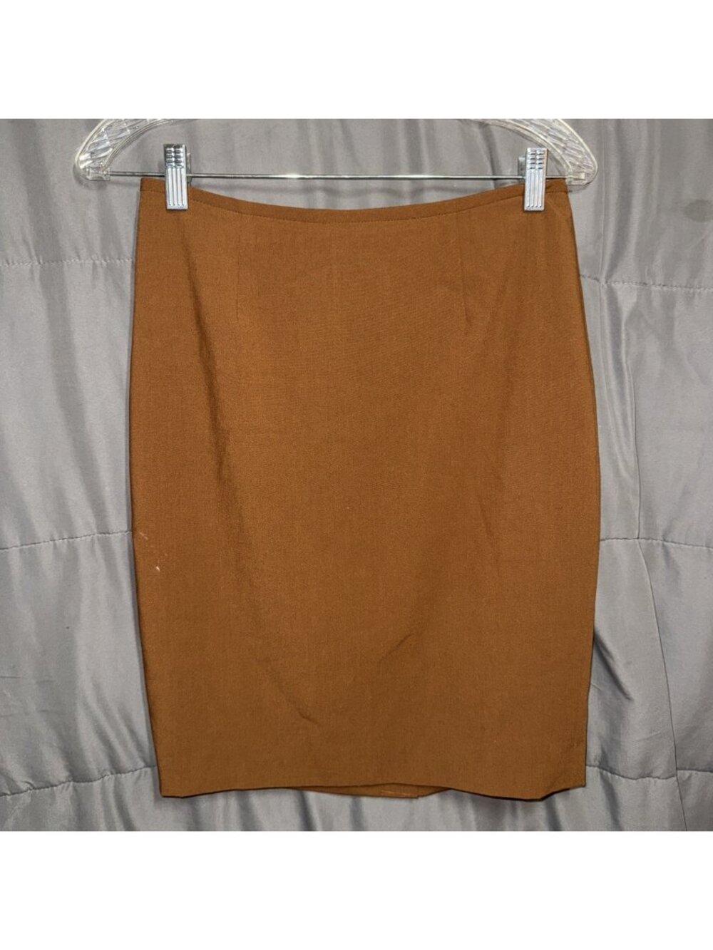Calvin Klein Pencil Skirt Women's Petite Size 4P Brown Career Business Office